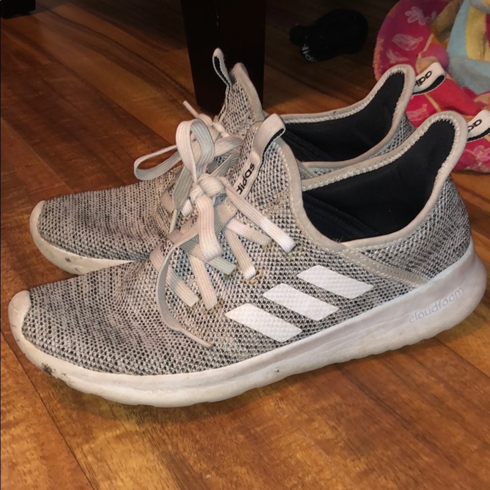 Adidas cloud foam running shoes, women size 8